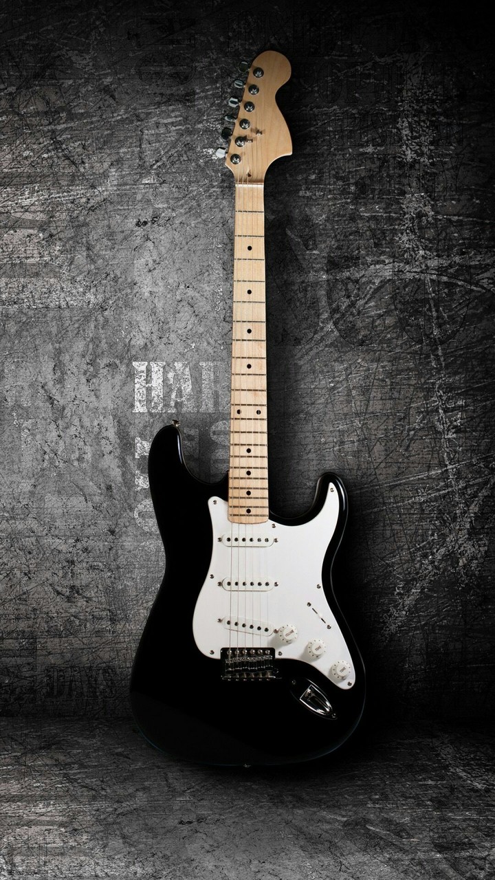 black and guitar