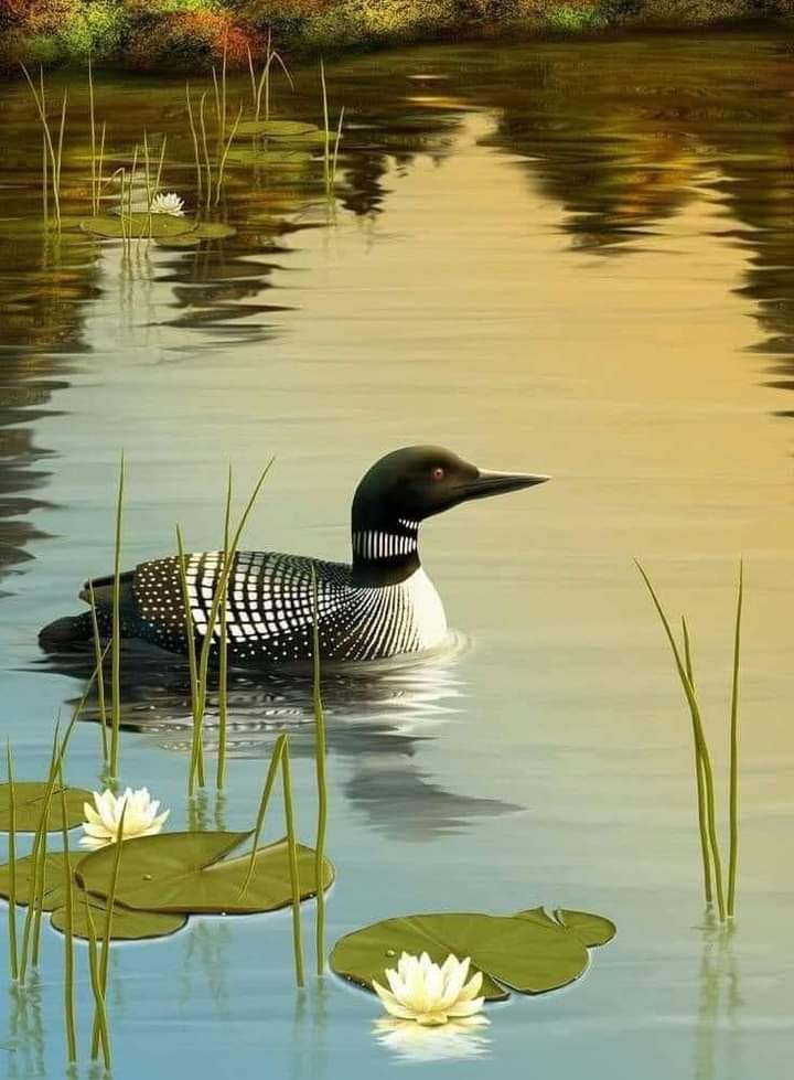 ducks in the evening mood