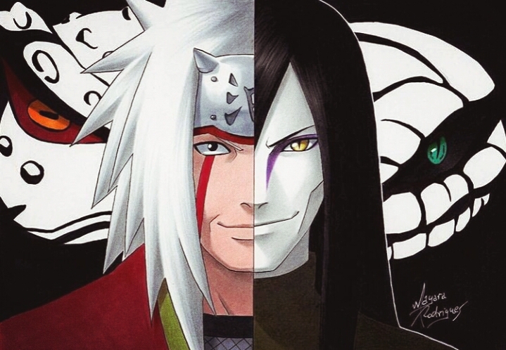 Sanin Jiraiya y Orochimaru