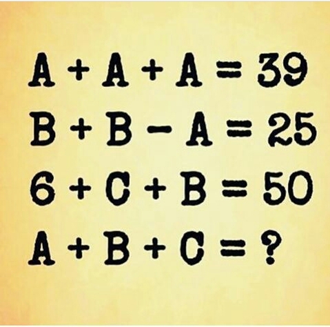 A+B+C=?¿?