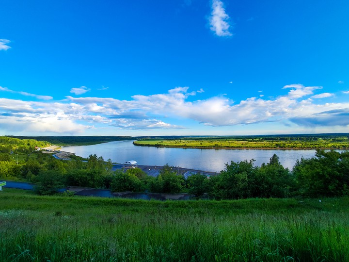 a river in summer