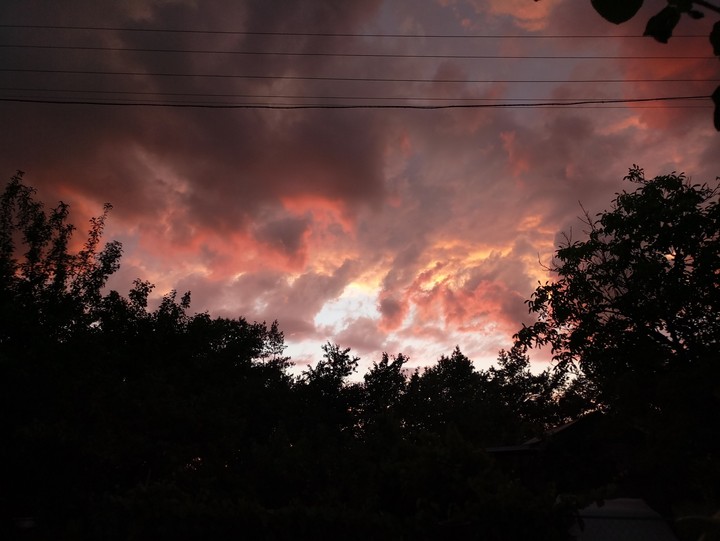 Flaming skies
