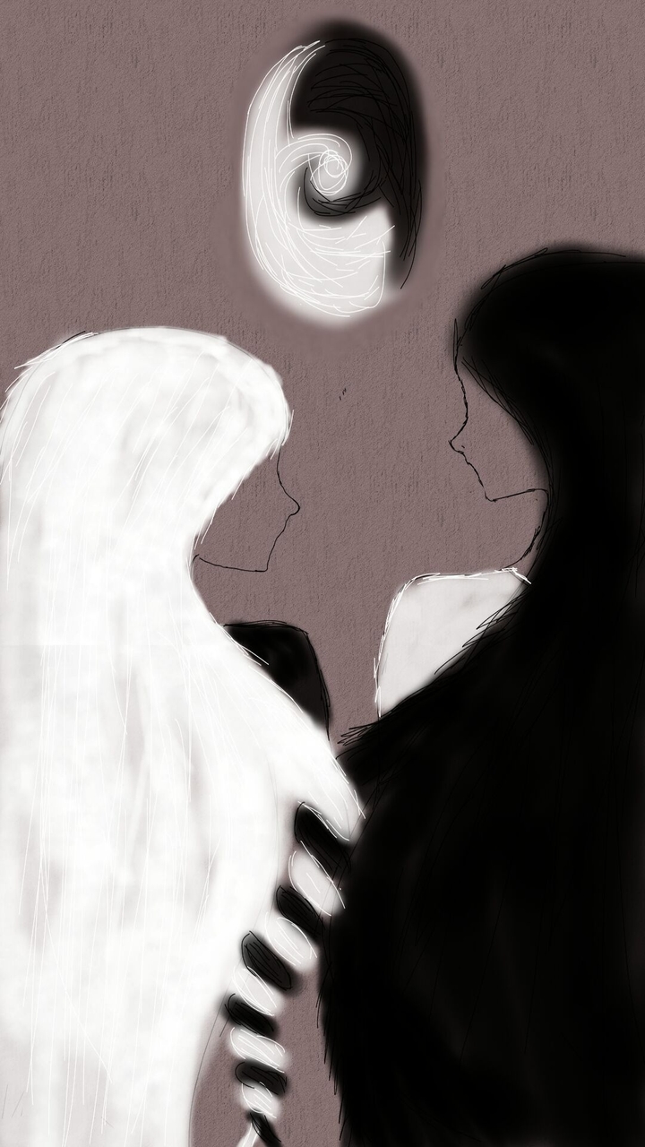 Black and white
