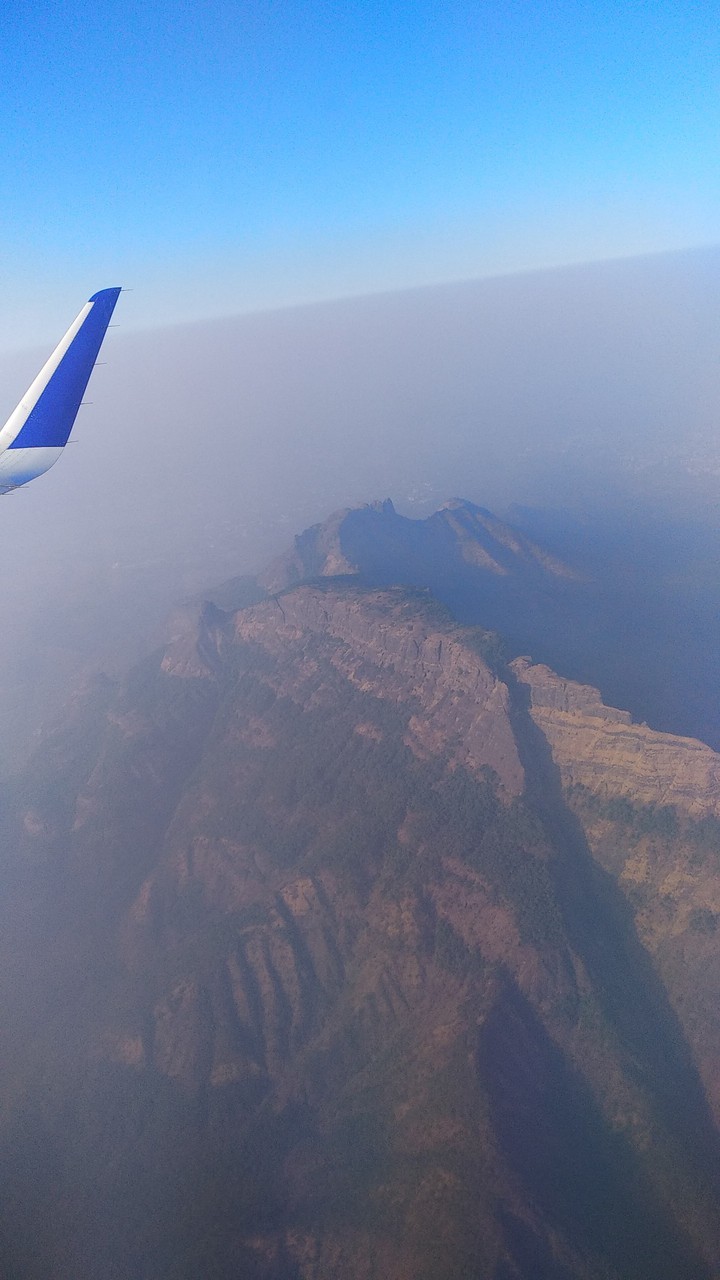 mountain view from an aeroplane