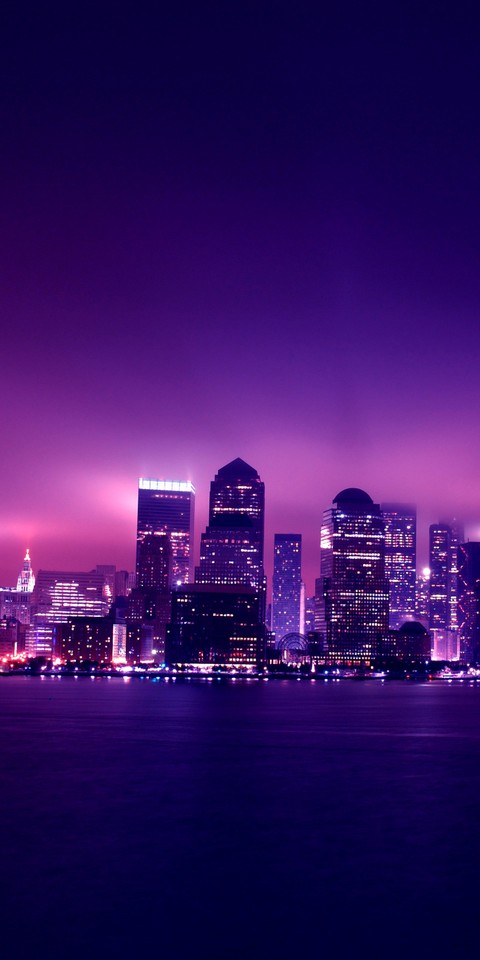 ταπετσαρίες purple, cityscape