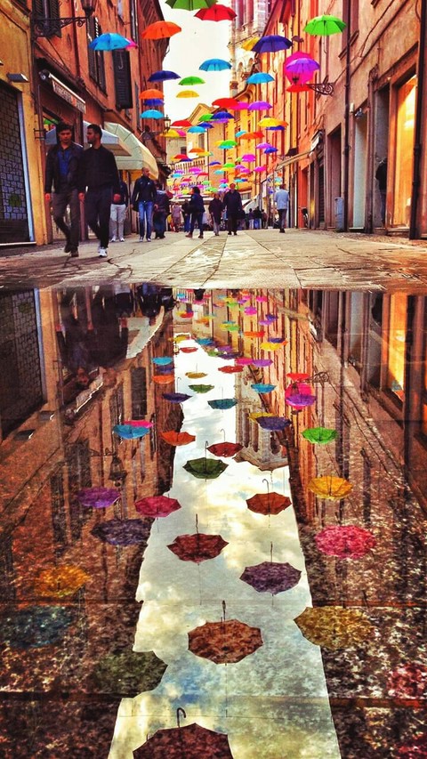 The Way of umbrellas Ferrara