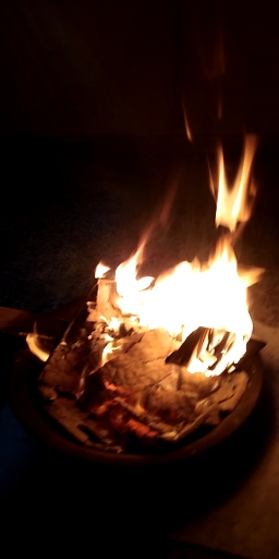 fire in winter
