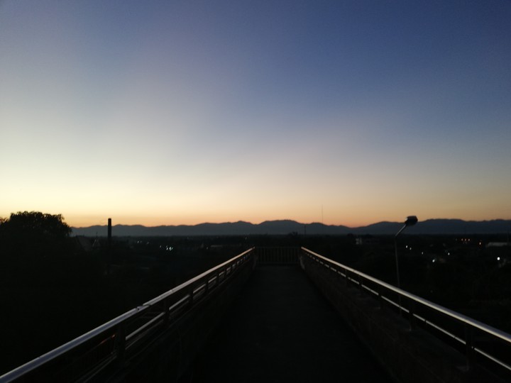 on the road