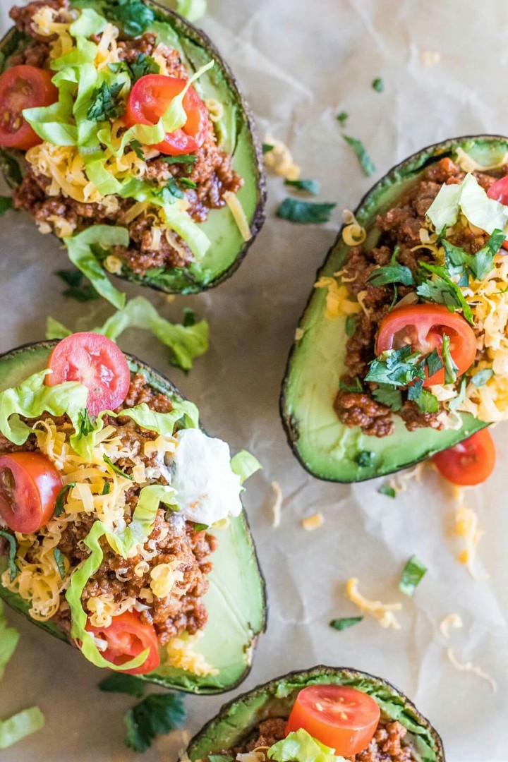 taco stuffed avocado