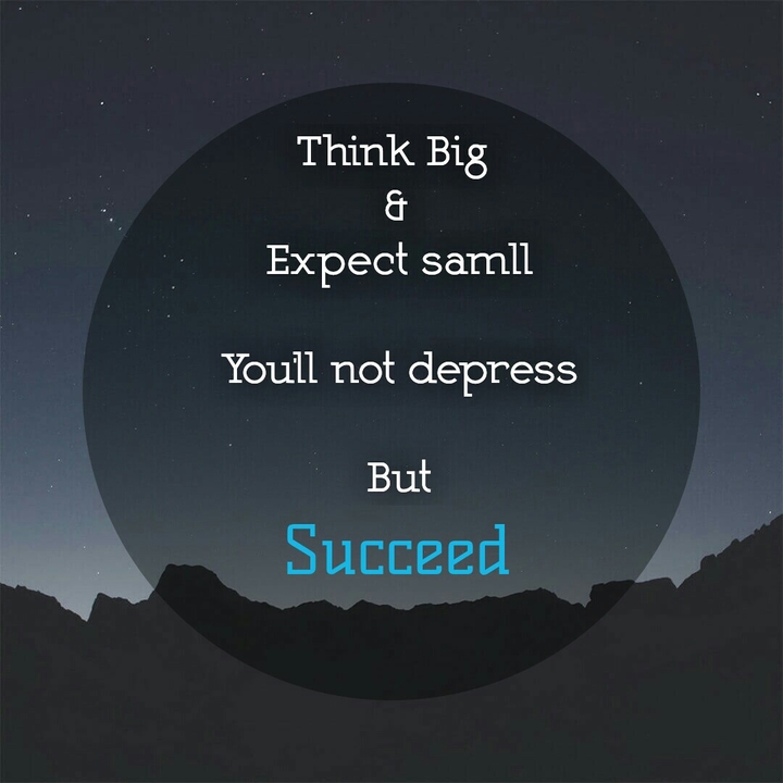 Our huge expectation leads to depression.