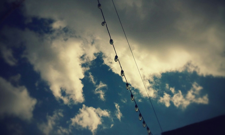Cloudy skies