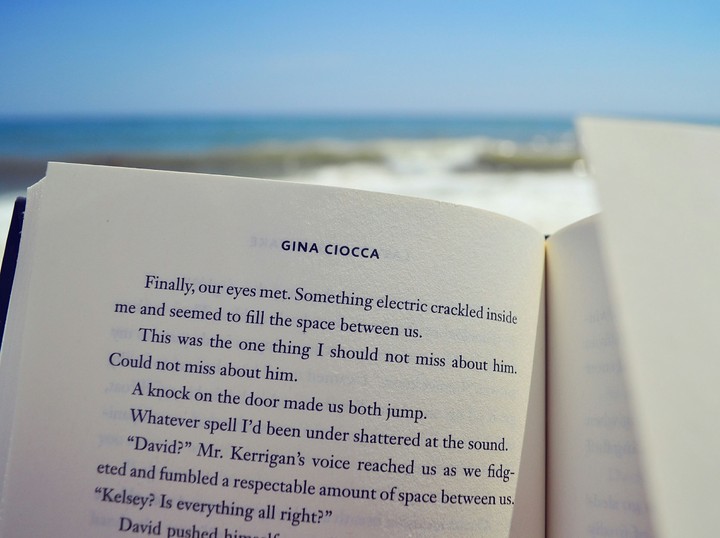 Reading at the beach