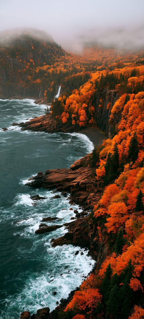 papéis de parede Orange, larch