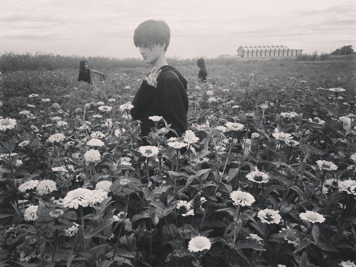 blaxk & white ft flower