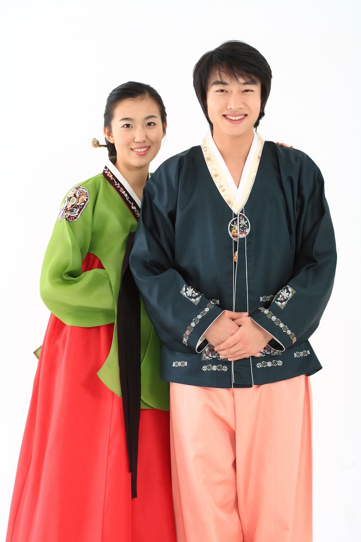 Couple in Korean Dress I