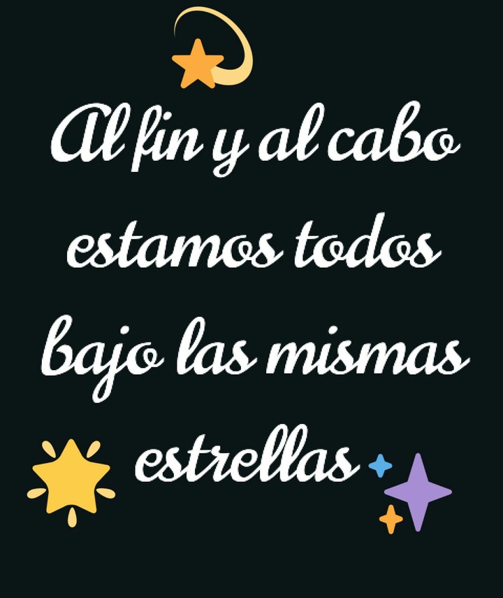 Estamos bajo las mismas✨