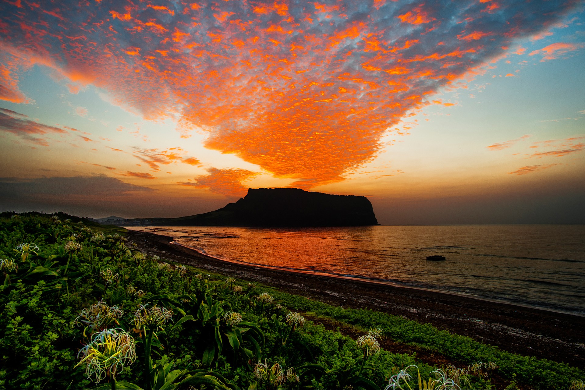 Flaming sunset