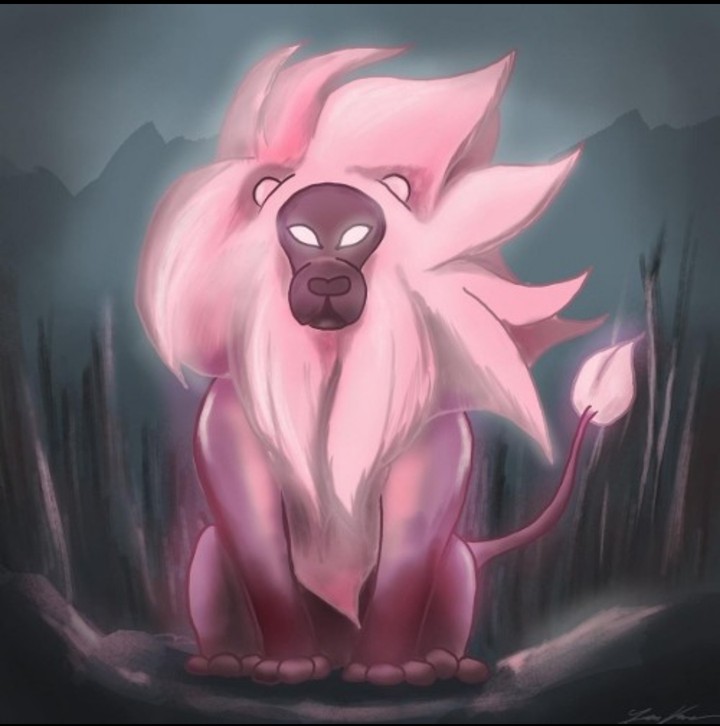 pink lion