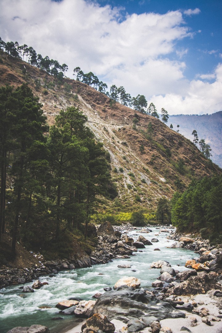 River through mountains