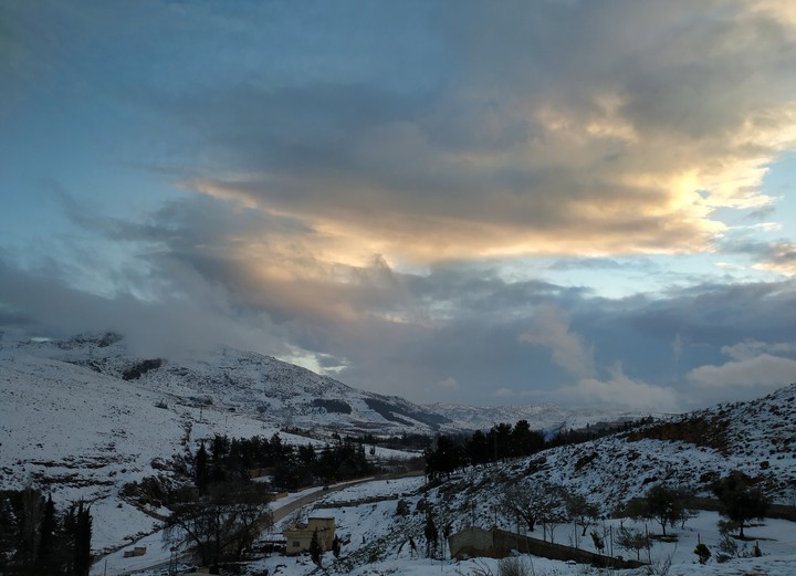 snow & sunset