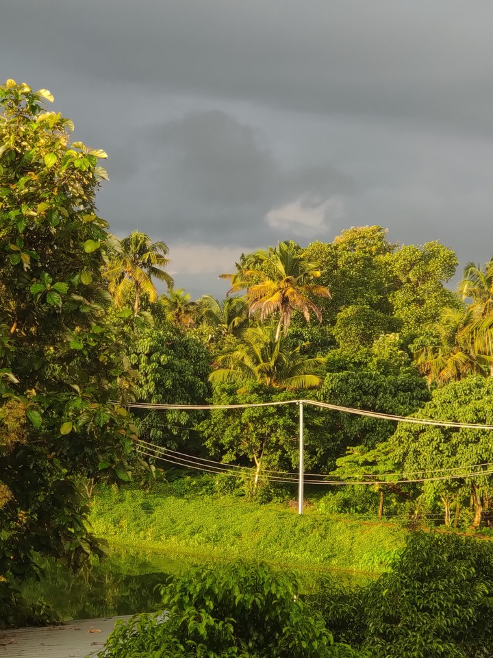 dark clouds and the sunshine