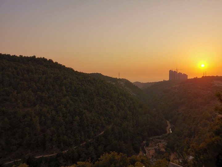mountains in sunset