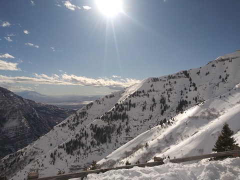 Snowy Utah Mountain