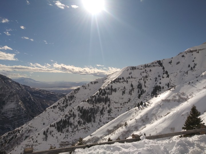 Snowy Utah Mountain