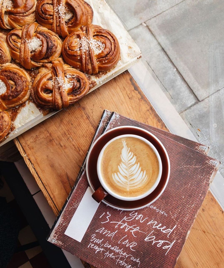 Coffee, book & buns