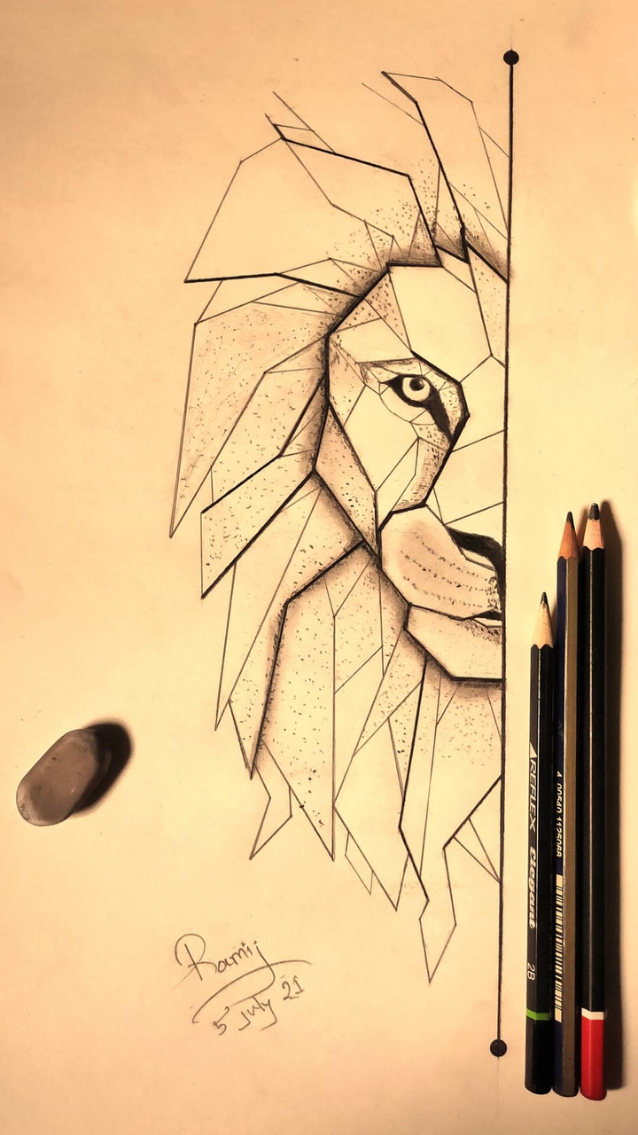 Geometric lion