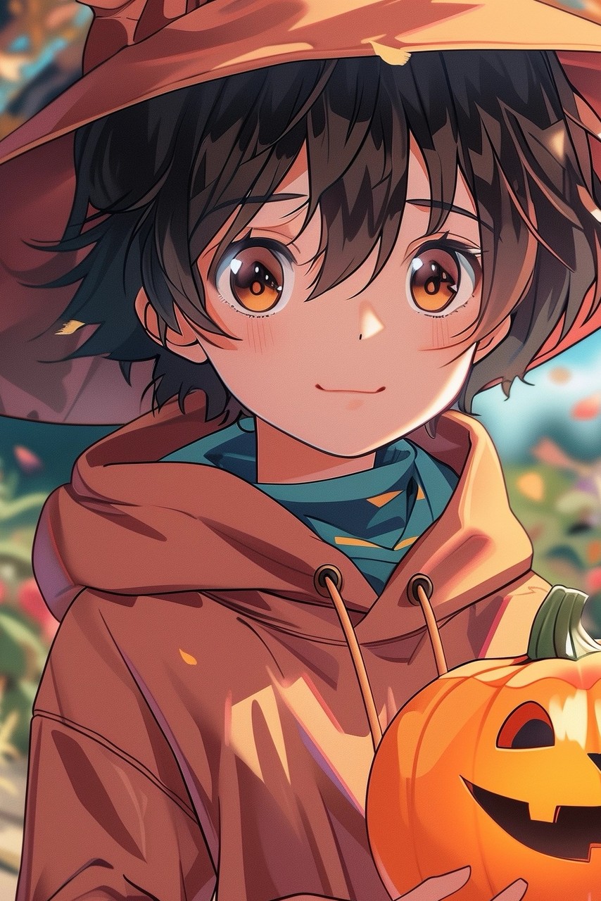 Anime cute boy character cartoon