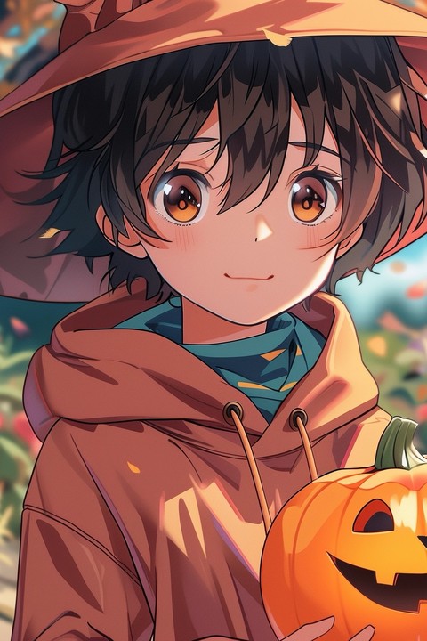 Anime cute boy character cartoon