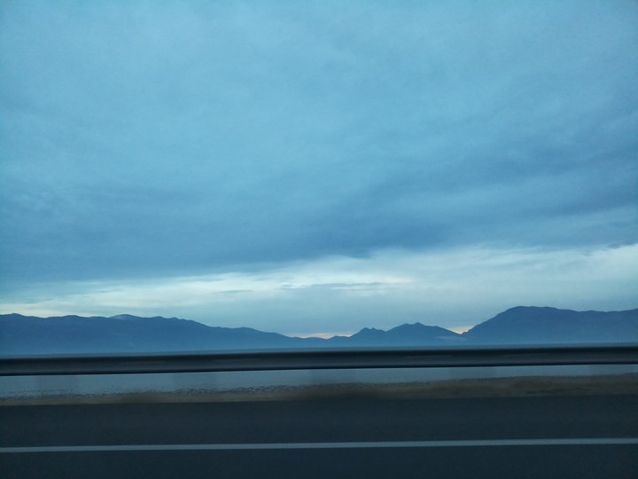 on the road