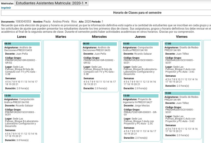 horario dos eia
