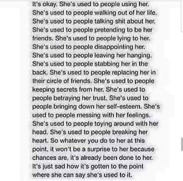 shes used to it