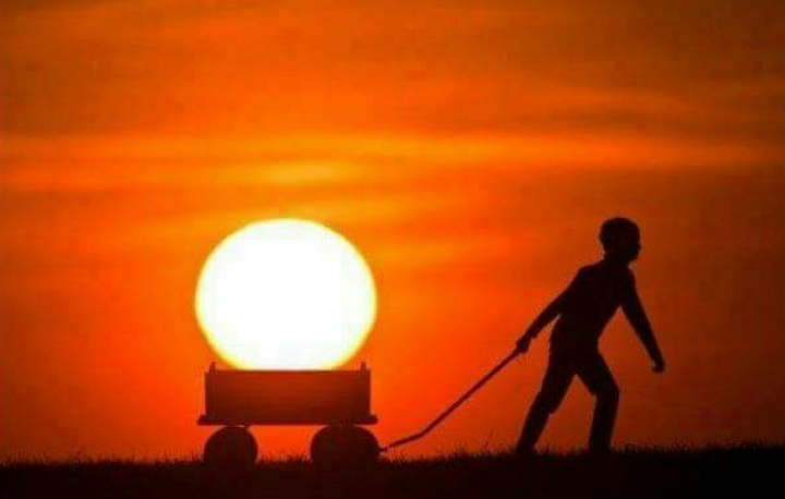 sunset at a countryside