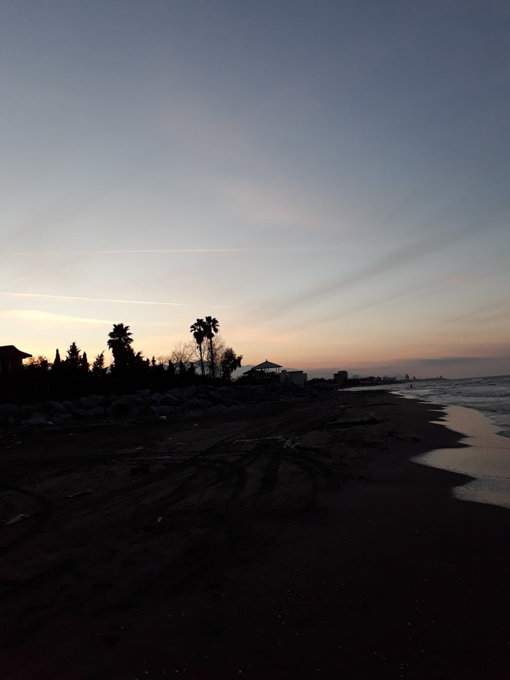 the sunset scenary
