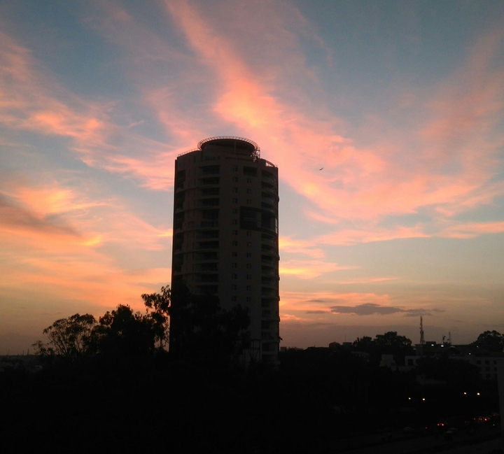 Sunset Behind the Tower