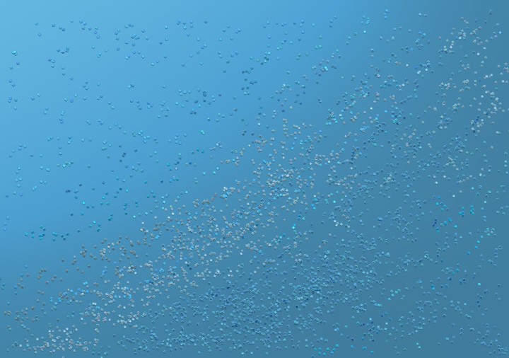 Blue glitters