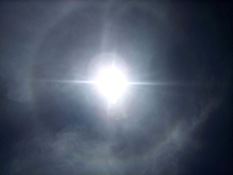 A halo around the sun
