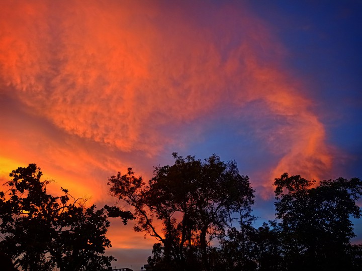 fiery skies