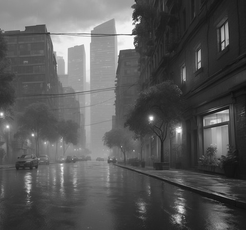 Rain in City