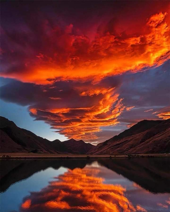Red clouds