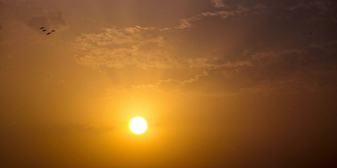Sunrise at the horizon