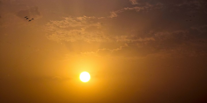 Sunrise at the horizon