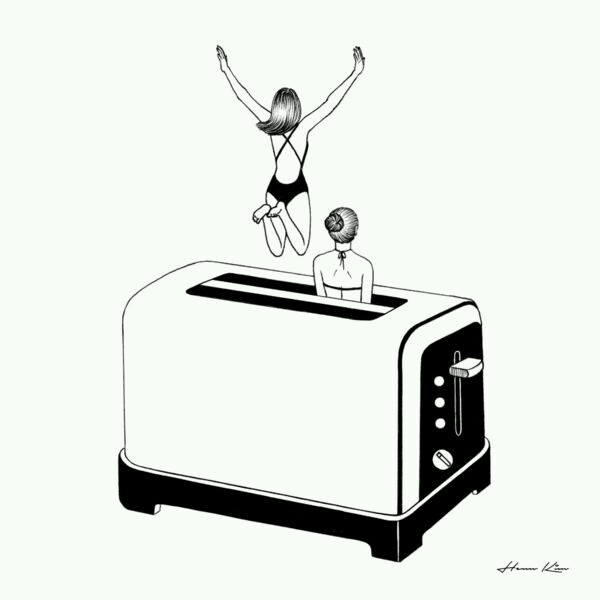 Coming out of a toaster!!!!!