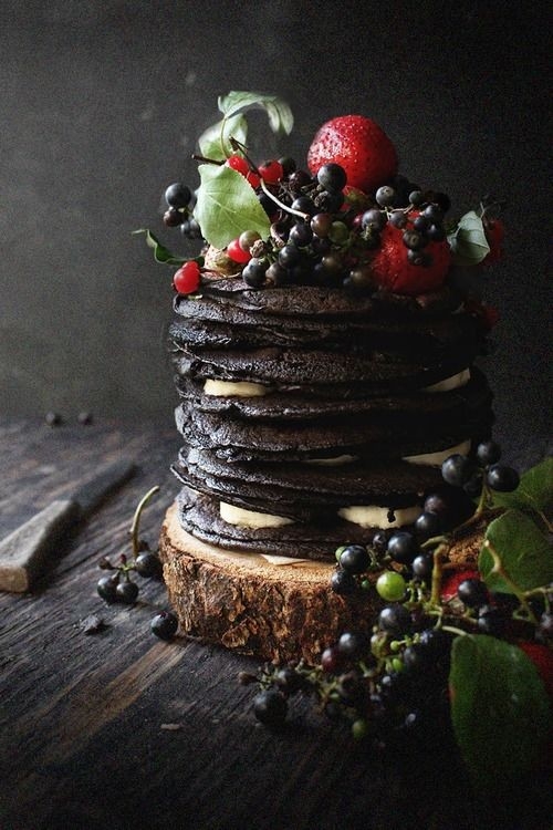 Chocolate oatmeal crepe Cake