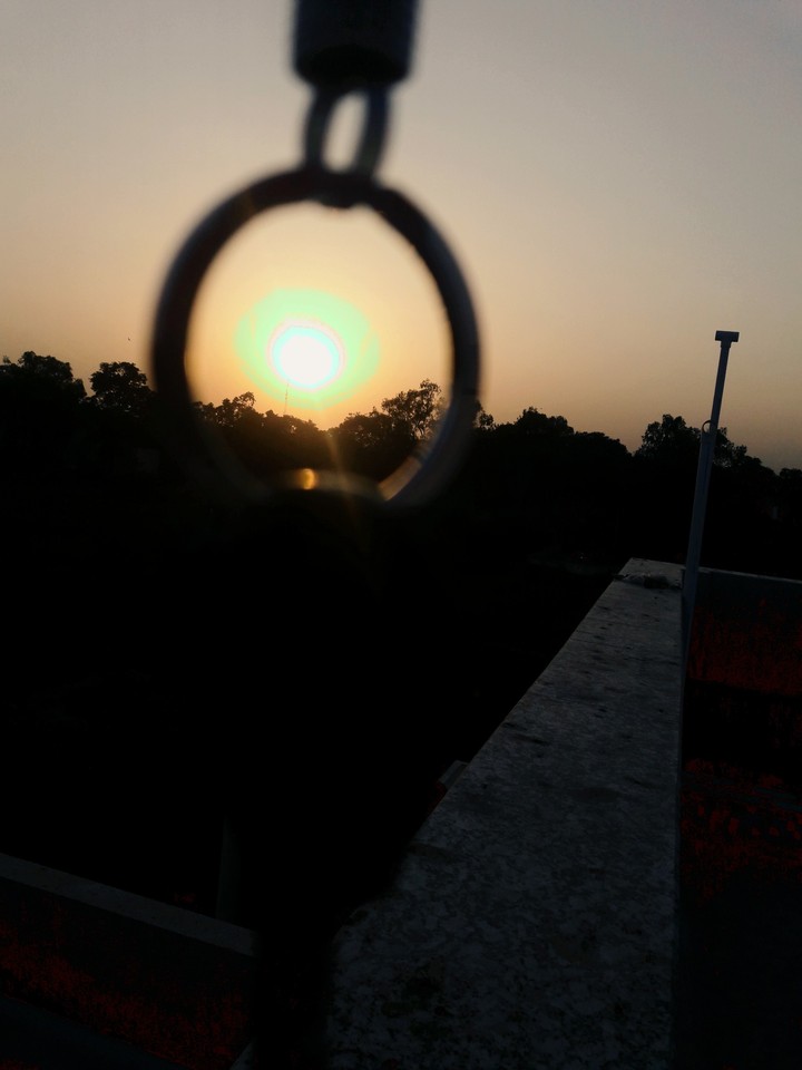 sunset from a hole..