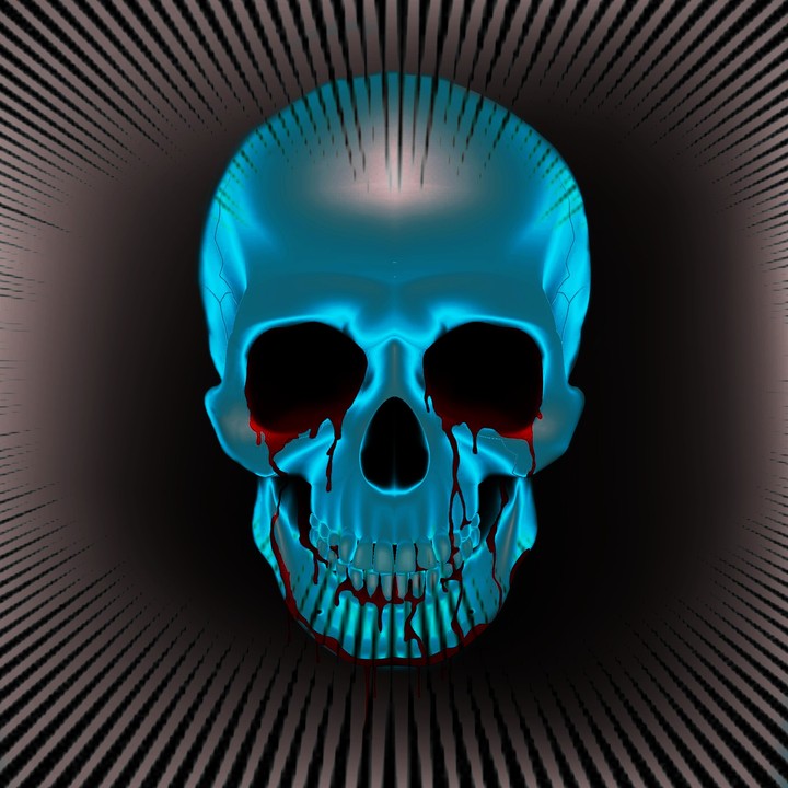 inverted blood skull