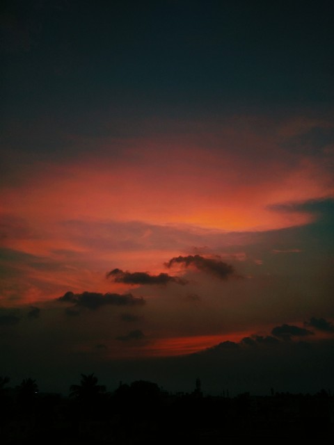 Orange clouds